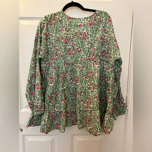 pomegranate blouse sz XL